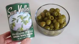 Sun Valley Medium Pitted Green Ripe Olives Dollar Tree Food Review 2022