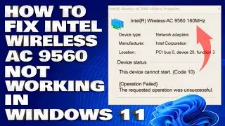 How To Fix Intel Wireless AC 9560 Not Working in Windows 11/10 [Solution]
