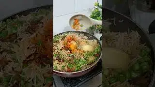 Akhini matar pulao 🌿 super delicious & very easy ❤️#recipe #cooking #ytshorts