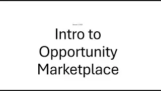 Intro to SAP SuccessFactors Opportunity Marketplace