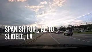 Road Trip - Spanish Fort, AL to Slidell, LA | 4K Driving
