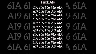 Challenge for high brainpower people;Find AI6. #find #iq #braintest #challenge #puzzles #puzzlegame