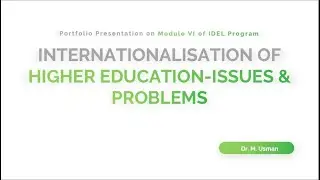 Dr M Usman on Internationalisation of Higher Education