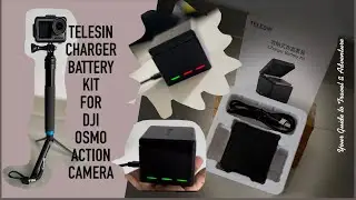 TELESIN Charger Battery Kit for DJI OSMO ACTION CAMERA Unboxing SetUp & Test #djiosmoaction #telesin