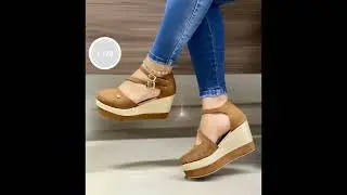 sandalias en plataforma de tacon corrido forrado en Yute elegantes para mujeres empoderadas y bellas
