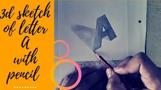 How to draw 3d standing letter 'A' on plain paper with pencil #SketchMan #3d #sketching #drawing
