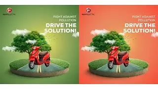 How to Create Photoshop Manipulation | Commercial Banner | Hero Electric | Designhob Free Download