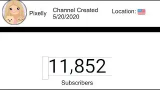 Pixelly Subscriber History 0 to 50.9k in a year!
