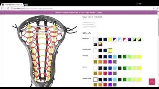 Custom stringing Elite Pocket on Womens Lacrosse Stick
