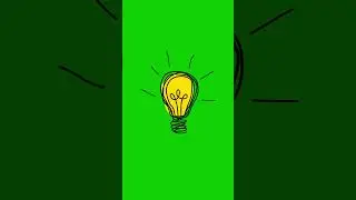 Animated Hand Drawn Light Idea Bulb 2d line stroke greenscreen video #idea #bulb #creativity