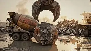 Scrap Yard Strength – Magnet Arm Loading Heavy Steel