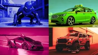 BLUE SPIDER 🕷🆚 GREEN TAXI 🚕🆚 PINK HYPERCAR 🏎🆚 RED MONSTER SUV 🚙CRAZY BRAINROT | Tiles Hop EDM