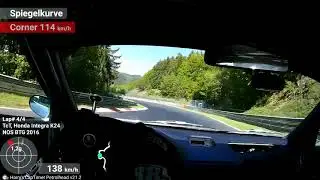 Integra K24 DC2 BTG 7:55 Nordschleife N&uuml;rburgring Totalcartuning Honda Civic K24