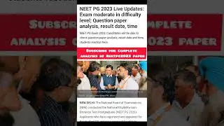 Neetpg paper Analysis #neetpg #neetpg2023 #neetpg2023postponed #recallquestions #neetpgexam #neet