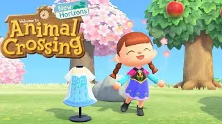 Making Anna & Elsa Dresses | Animal Crossing New Horizons Part 1