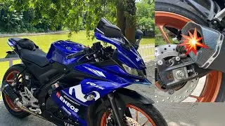 Yamaha R15 with Akrapovic Exhaust🔥*its insane* #bikelife #exhaust  #akrapovicexhaust