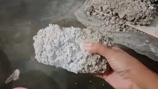 New/hand made gray gritty texture dry floor crumbling#dustyasmr #crunchycrumbles #asmr 