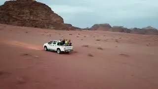 Jeep Tour drone footage in Wadi Rum Camp and Tours