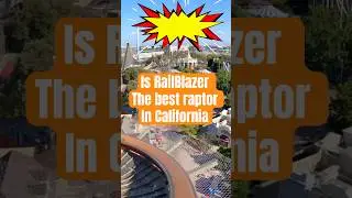 Безумный заезд от первого лица на RailBlazer &ndash; полный заезд на аттракционе California&rsquo;s Great Ame...