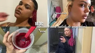 vlog: pintando o cabelo de rosa 