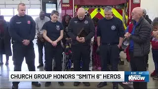 Church group honors South Bend firefighters who responded to tragic LaPorte Avenue house fire