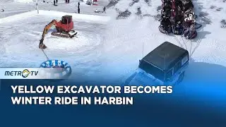 The Exciting Experience of Riding an Excavator in the Snow