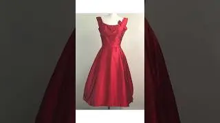 1950s Couture Silk Dress #sewing