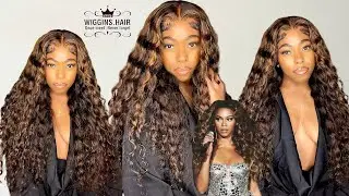 BEYONCE INSPIRED WIG | HIGHLIGHTED LOOSE DEEP WAVE, 5X5 CLOSURE INSTALL | WIGGINS HAIR