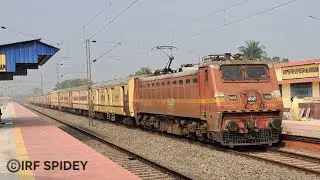 53016 Azimganj Katwa Passenger skips Dahapara Dham || Howrah WAP4 locomotive 