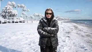 США АНОМАЛЬНО ХОЛОДНАЯ ЗИМА - СНЕГ И ЛЁД ВО ФЛОРИДЕ