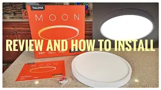 Review & How To Install TALOYA Flush Mount LED Ceiling light Round Fixture & Change Color