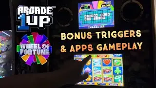 Arcade1Up Wheel of Fortune Casinocade Bonus Triggers & Apps Gameplay