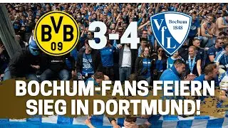 VfL Bochum feiert Derbysieg & Klassenerhalt in Dortmund | Pfeifkonzert f&uuml;r BVB-Spieler (30.04.2022)