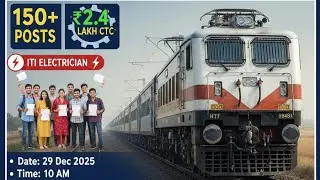Bharti Engineering Campus Placement 2025 | Railway Power Car Job | 150+ Posts | ITI Electrician Jobs