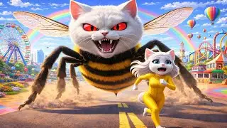 😱🐝🚪 THIS NIGHT THE BEE MONSTER ENTERED KITTEN’S HOME|#kitten #catstory