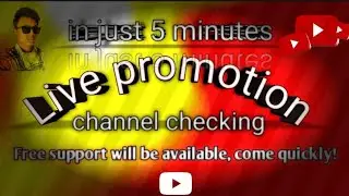 🔴Live promotion youtube📈 | Youtube channel checking ✅| Free 100 subscribers |
