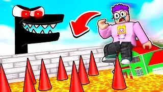 Can RAINBOW FRIENDS Beat ROBLOX SLIDE HOUSE TUMBLE!? (BLUE RAINBOW FRIEND vs RED!)