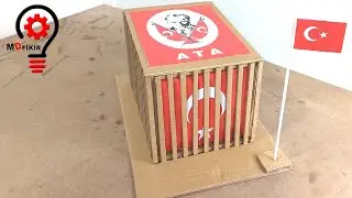 Как сделать кладбище из картона | Модель гробницы Ататюрка