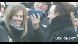 U2 Bono, Edge & Adam outside SSE Arena, Belfast 2018-10-28 - U2gigs.com