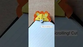 DIY Lion Bookmark 📖 | Cute Origami Paper Craft 🦁| Easy Lion Bookmark |#diy #origami #gift #easycraft