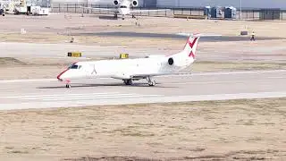 Former United Express JSX Flight 9504 Embraer ERJ-145LR N954JX Taking off at Love Field to Lajitas