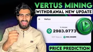 Vertus Mining Withdrawal Update - Next Notcoin App | New Free Crypto Mining #airdropfree