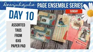 Use 6x6 paper pad to make Assorted tags & card embellishments