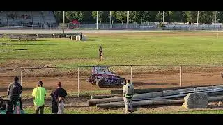 TSR TQ midget driver Joey Paxson finishes 3rd in Dash 4 cash race @ Shelby county fairgrounds 8/2/25