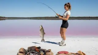 Solo Camping at Pink Lake Hillier | Fishing, Cooking & Peaceful Night