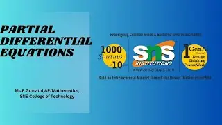 DT based delivery on PDE | Partial Differential equations and Transforms |SNS Institutions