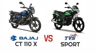 Tvs Sport 2021 VS Bajaj CT 110 x _DETAILED COMPARISON_MILEAGE_TOP SPEED_PRICE_BIKE INFORMER