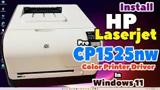 Как скачать и установить цветной принтер HP LaserJet Pro CP1525nw на компьютер или ноутбук с Wind...