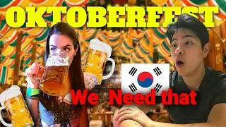 Can a Korean Survive Oktoberfest Surprises? [ reaction video! ]
