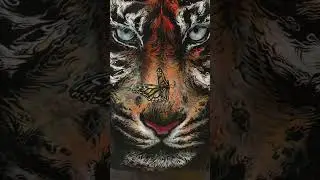 Tiger Drawing 🐅👀🤯 #shorts